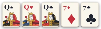 Qが3枚と7が2枚
