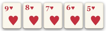 ♥の9・8・7・6・5