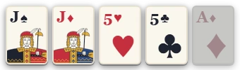 Jが2枚と5が2枚と、A