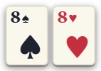♠8と♥8