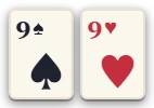 ♠9と♥9