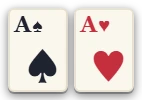 ♠Aと♥A