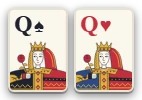 ♠Qと♥Q